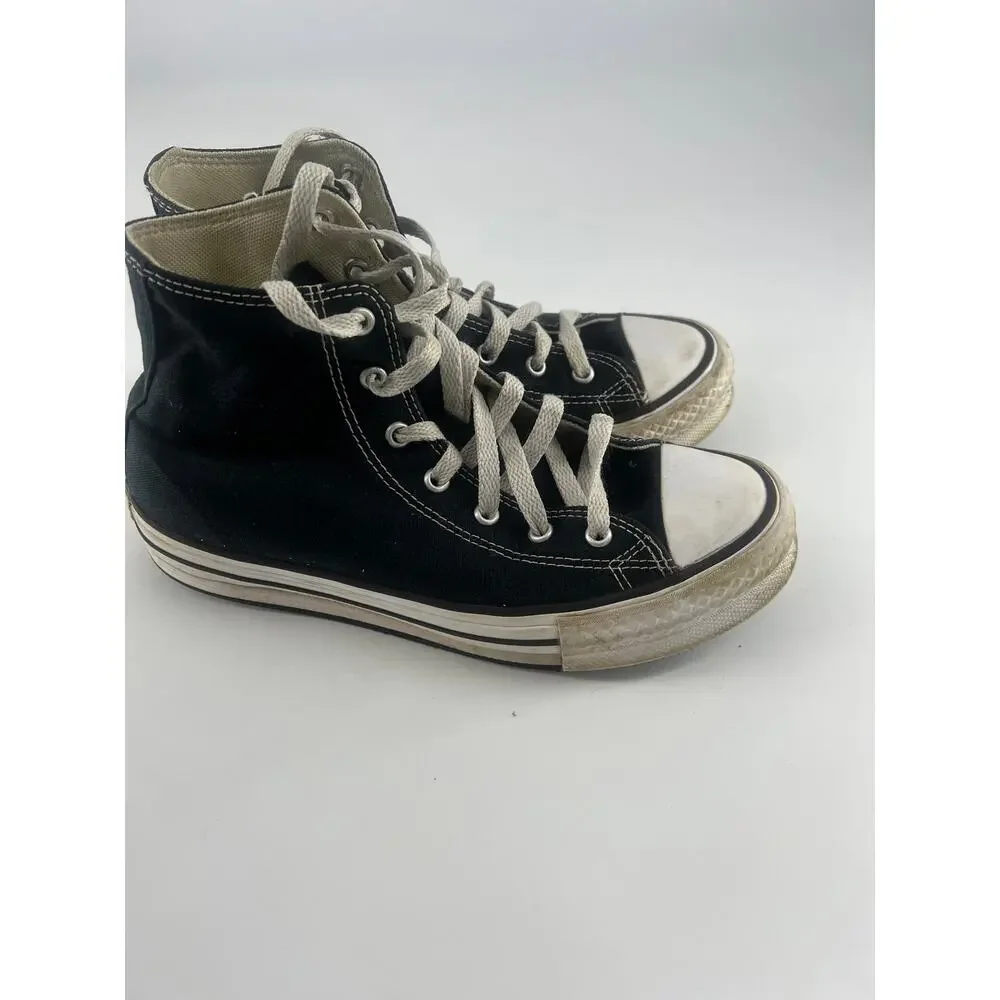 Converse All Star Chucks Kids Youth 5.6 Black White Skater Punk School Sneaker